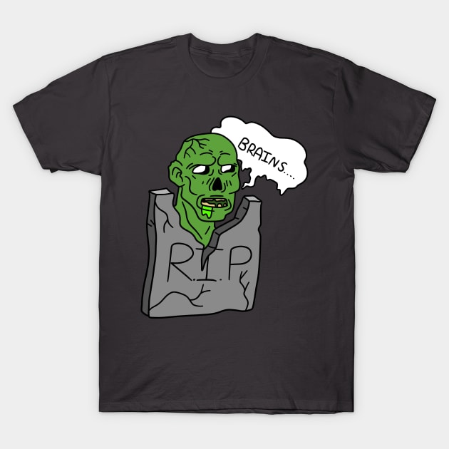 Headstone Zombie T-Shirt by saradaboru